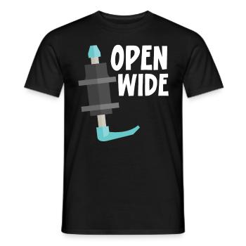 Open Wide Nurse Anesthesia Anesthesiologist - Men's T-Shirt - black - Front - AI Model Male 178 light (178cm)
