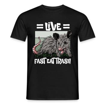 Opossum poubelle Opossum Rétro - T-shirt homme - noir - Devant - AI Model Male 178 light (178cm)