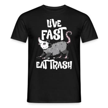 Opossum poubelle Opossum Rétro - T-shirt homme - noir - Devant - AI Model Male 178 light (178cm)