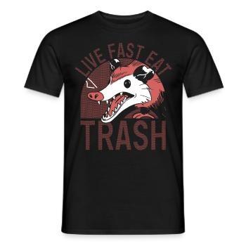 Opossum poubelle Opossum Rétro - T-shirt homme - noir - Devant - AI Model Male 178 light (178cm)
