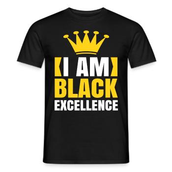 Black Woman African American Pride - Männer T-Shirt - Schwarz - Vorne - AI Model Male 178 light (178cm)