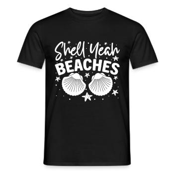 Shell Sea Turtle Lovers Beaches - Men's T-Shirt - black - Front - AI Model Male 178 light (178cm)