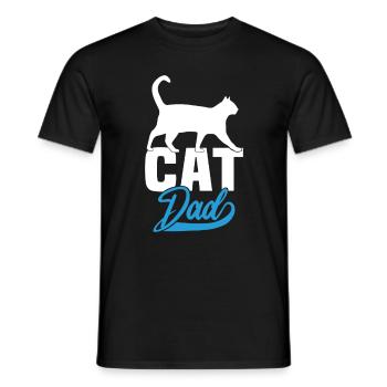 Cat Dad - Männer T-Shirt - Schwarz - Vorne - AI Model Male 178 light (178cm)