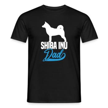 Shiba Inu Dad - Men's T-Shirt - black - Front - AI Model Male 178 light (178cm)