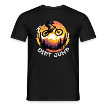 Dirt Jump Bike Sunset - Männer T-Shirt - Schwarz - Vorne - AI Model Male 178 light (178cm)