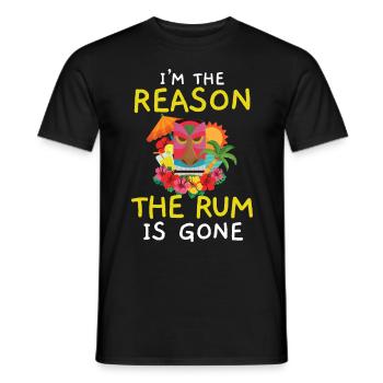 I'm the reason why the rum is gone Luau Part - Men's T-Shirt - black - Front - AI Model Male 178 light (178cm)