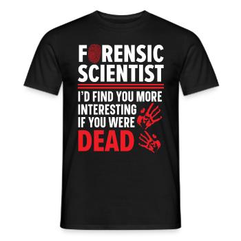 Les médecins légistes vous trouvent intéressant - T-shirt homme - noir - Devant - AI Model Male 178 light (178cm)