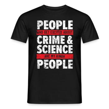 Des gens enthousiasmés par le crime et la science - T-shirt homme - noir - Devant - AI Model Male 178 light (178cm)