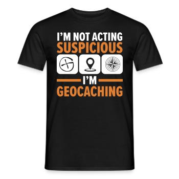 Ich verhalte mich nicht verdächtig, ich bin ein Ge - Männer T-Shirt - Schwarz - Vorne - AI Model Male 178 light (178cm)