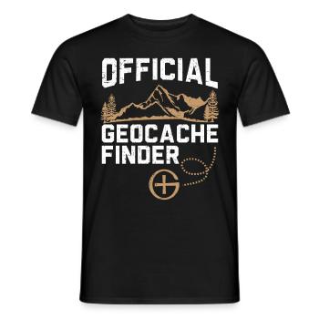 Official Geocache Finder Geocacher Geocaching - Men's T-Shirt - black - Front - AI Model Male 178 light (178cm)