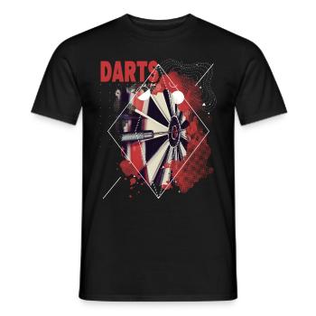 Fléchettes, jeu de fléchettes, jeu de fléchettes, fléchettes, joueurs de fléchettes - T-shirt homme - noir - Devant - AI Model Male 178 light (178cm)