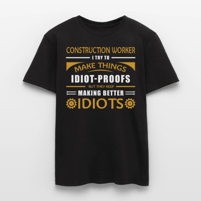 Construction Design For Men Daddy Construction Worker Men's T-Shirt