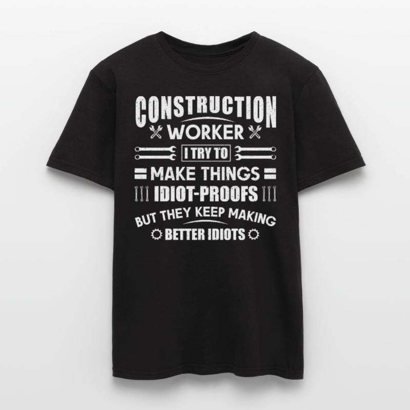 Construction Design For Men Daddy Construction Worker Men's T-Shirt