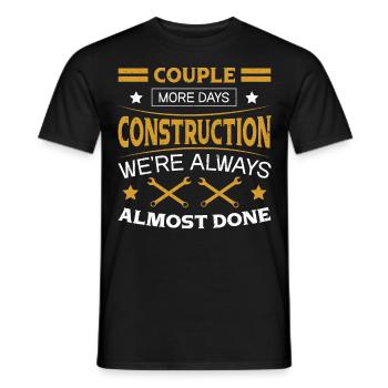 Building Design For Men Daddy Construction Worker - Men's T-Shirt - black - Front - AI Model Male 178 light (178cm)