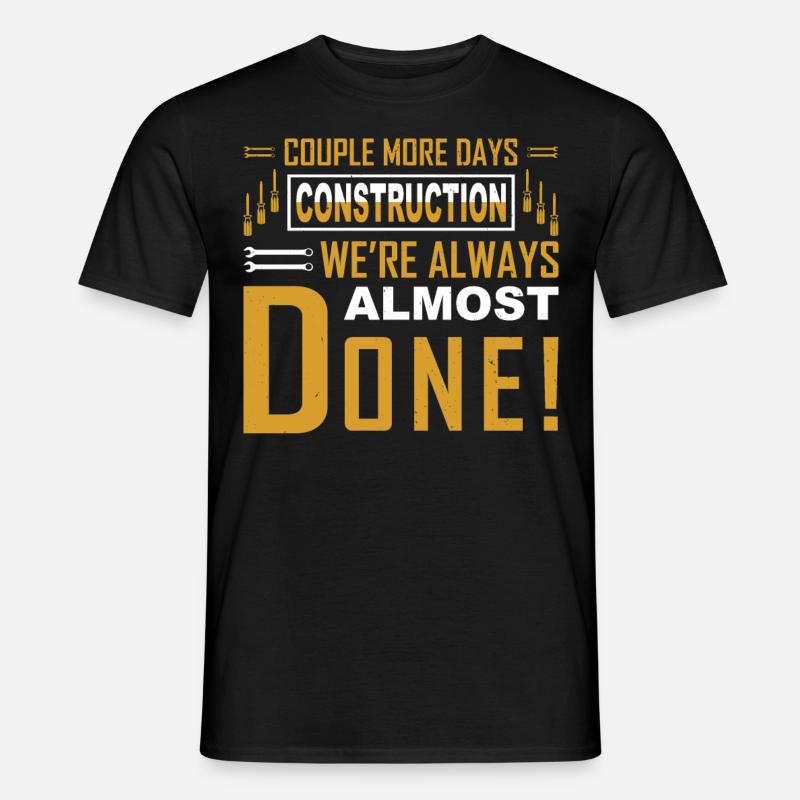 Conception de bâtiment pour hommes Papa Ouvrier de la construction - T-shirt homme - noir