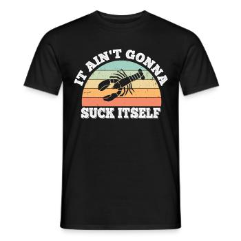 Well, it won't get itself spiny crayfish - Men's T-Shirt - black - Front - AI Model Male 178 light (178cm)