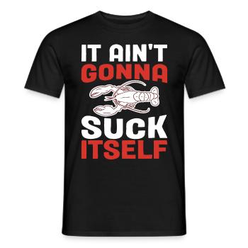 Well, it won't get itself spiny crayfish - Men's T-Shirt - black - Front - AI Model Male 178 light (178cm)