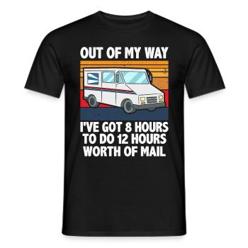 Lieferfahrer -Outfit -Witz -Lieferwagen Design - Männer T-Shirt - Schwarz - Vorne - AI Model Male 178 light (178cm)
