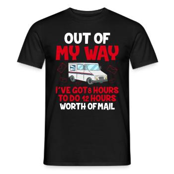 Lieferfahrer -Outfit -Witz -Lieferwagen Design - Männer T-Shirt - Schwarz - Vorne - AI Model Male 178 light (178cm)