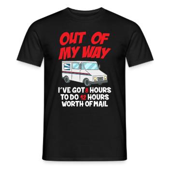 Lieferfahrer -Outfit -Witz -Lieferwagen Design - Männer T-Shirt - Schwarz - Vorne - AI Model Male 178 light (178cm)