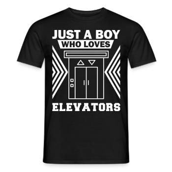 Elevator f I'm just here to ride the elevator - Men's T-Shirt - black - Front - AI Model Male 178 light (178cm)
