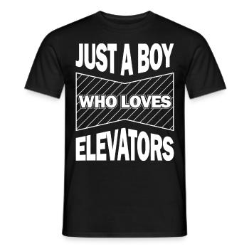 Elevator f I'm just here to ride the elevator - Men's T-Shirt - black - Front - AI Model Male 178 light (178cm)