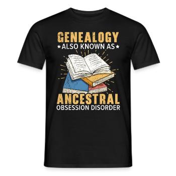 Genealogy known as ancestral possession disorder - Men's T-Shirt - black - Front - AI Model Male 178 light (178cm)