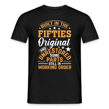 Built In Fifties 50's Birthday - Men's T-Shirt - black - Front - AI Model Male 178 light (178cm)