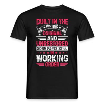 Built In Fifties 50's Birthday - Men's T-Shirt - black - Front - AI Model Male 178 light (178cm)