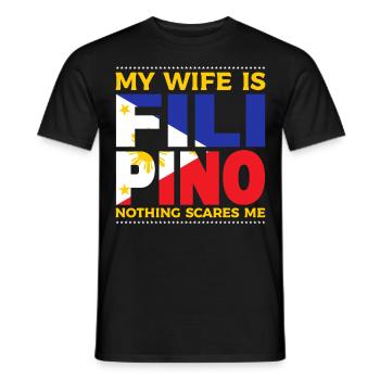 Ma femme est originaire des Philippines - T-shirt homme - noir - Devant - AI Model Male 178 light (178cm)