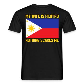 Ma femme est originaire des Philippines - T-shirt homme - noir - Devant - AI Model Male 178 light (178cm)
