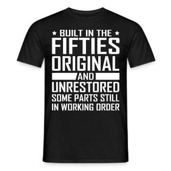 Built In Fifties 50's Birthday - Men's T-Shirt - black - Front - AI Model Male 178 light (178cm)