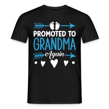 Mamie 2023 Annonce Grossesse Grand-mère - T-shirt homme - noir - Devant - AI Model Male 178 light (178cm)