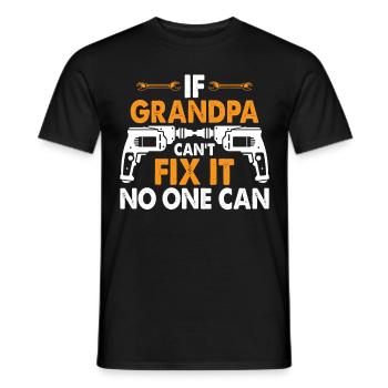 Wenn Opa Es Nicht Reparieren Kann - Männer T-Shirt - Schwarz - Vorne - AI Model Male 178 light (178cm)