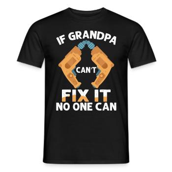 Wenn Opa Es Nicht Reparieren Kann - Männer T-Shirt - Schwarz - Vorne - AI Model Male 178 light (178cm)