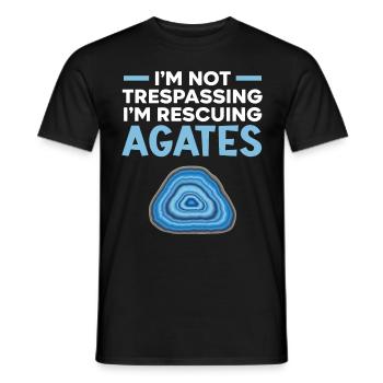 I'm not an intruder, I'm saving agates - Men's T-Shirt - black - Front - AI Model Male 178 light (178cm)