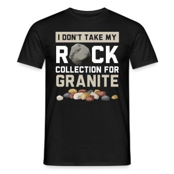 Ich nehme meine Steinsammlung nicht für Granit - Männer T-Shirt - Schwarz - Vorne - AI Model Male 178 light (178cm)