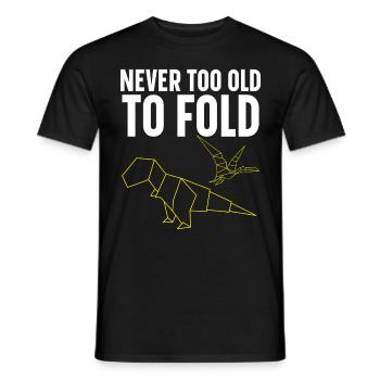 Never Too Old to Fold Paper Art Japanese Art - Men's T-Shirt - black - Front - AI Model Male 178 light (178cm)