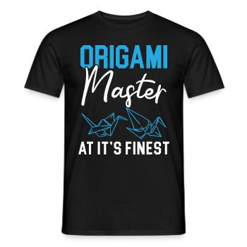 Des maîtres de l’origami au plus haut niveau du papier japonais - T-shirt homme - noir - Devant - AI Model Male 178 light (178cm)