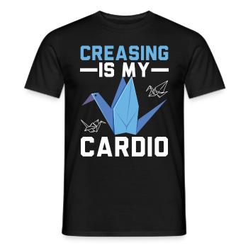 Folding is a matter close to my heart Paper art - Men's T-Shirt - black - Front - AI Model Male 178 light (178cm)