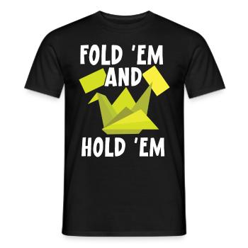 Fold 'em And Hold 'em Paper Art Japanese Art - Men's T-Shirt - black - Front - AI Model Male 178 light (178cm)