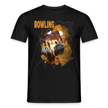 Bowling Bowling Bowling Ball Quilles Joueurs de bowling - T-shirt homme - noir - Devant - AI Model Male 178 light (178cm)