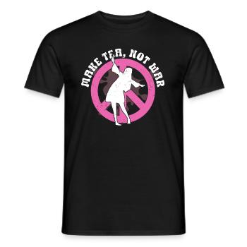 Hippie Peace Sign Peace Flowers Flower Child - Men's T-Shirt - black - Front - AI Model Male 178 light (178cm)