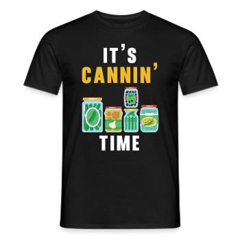 C’est le temps de mettre en conserve des contenants de contenants de nourriture en conserve - T-shirt homme - noir - Devant - AI Model Male 178 light (178cm)