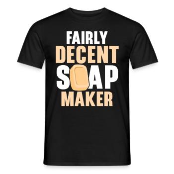 Pretty decent soap maker soaping soaps - Men's T-Shirt - black - Front - AI Model Male 178 light (178cm)
