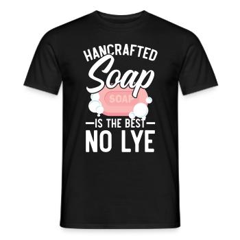 Handmade soap is the best - soap maker - Men's T-Shirt - black - Front - AI Model Male 178 light (178cm)