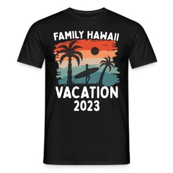 Family Hawaii Vacation 2023 Beach In Hawaii - Men's T-Shirt - black - Front - AI Model Male 178 light (178cm)