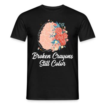 Mental Health Awareness - Men's T-Shirt - black - Front - AI Model Male 178 light (178cm)