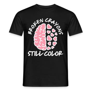 Mental Health Awareness - Men's T-Shirt - black - Front - AI Model Male 178 light (178cm)