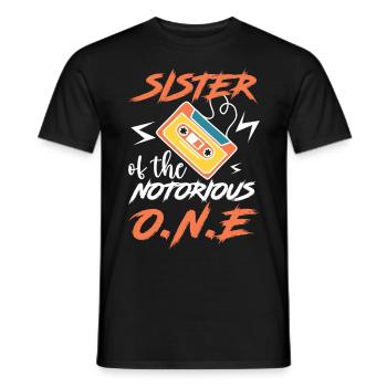 Drôle de sœur hip-hop old-school - T-shirt homme - noir - Devant - AI Model Male 178 light (178cm)